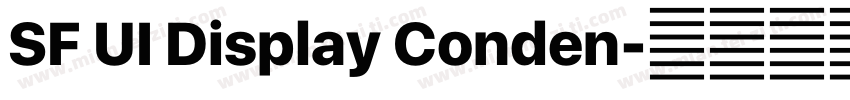 SF UI Display Conden字体转换